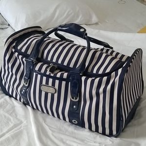 Striped Luggage Bag